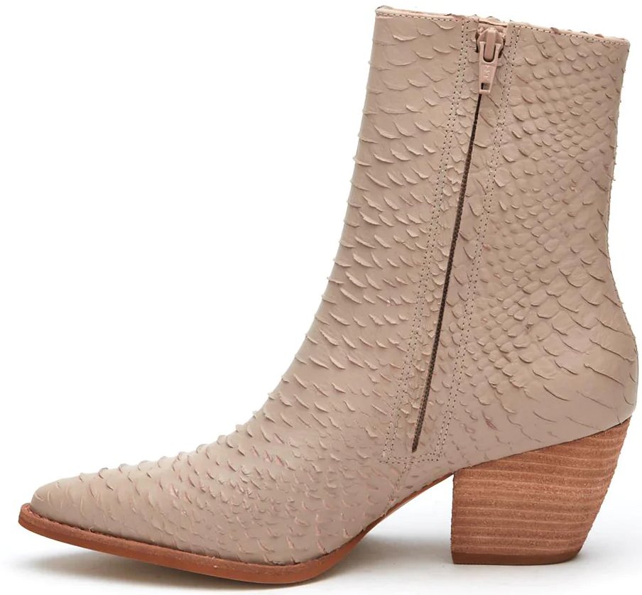 Matisse Caty Western Ankle Boot in Ivory Snake