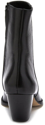 Matisse Caty Western Ankle Boot in Smooth Black