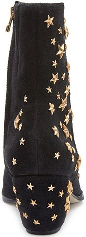 Matisse Caty Western Ankle Boot in Black Suede Stars