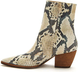 Matisse Caty Western Ankle Boot in Natural Snake