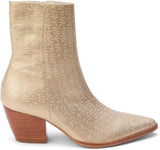 Matisse Caty Western Ankle Boot in Gold Weave