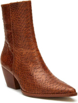 Matisse Caty Western Ankle Boot in Cognac Snake