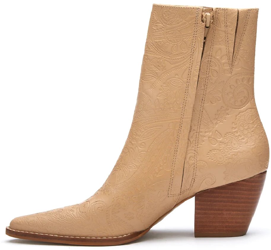 Matisse Caty Western Ankle Boot in Natural Paisley