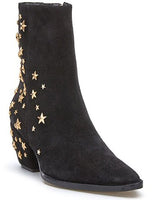 Matisse Caty Western Ankle Boot in Black Suede Stars