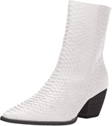 Matisse Caty Western Ankle Boot in White Snake/Black