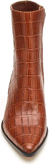 Matisse Caty Western Ankle Boot in Brown Croc