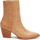Matisse Caty Western Ankle Boot in Tan Snake