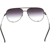 Quay Unisex High Key Mini Classic Aviator Sunglasses in Black Frame/Fade Lens - Back