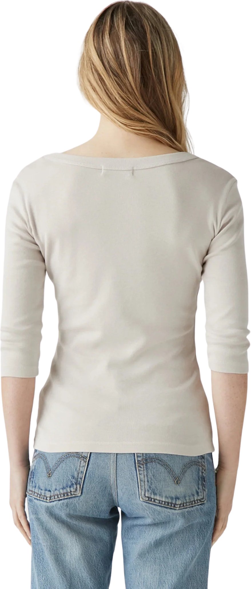 Michael Stars Dot 3/4 Sleeve Tee in Cement