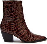 Matisse Caty Western Ankle Boot in Brown Snake