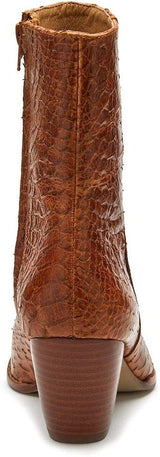 Matisse Caty Western Ankle Boot in Cognac Snake