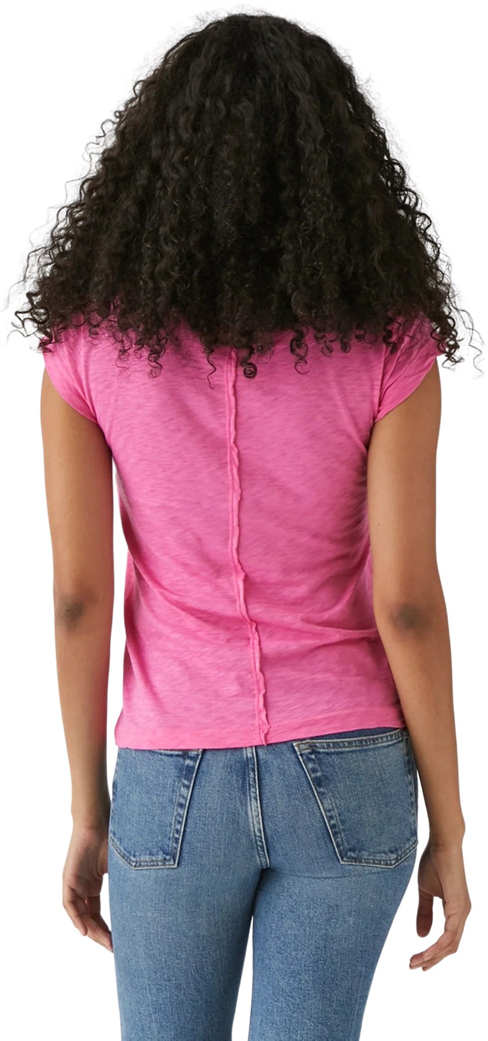 Michael Stars Trudy Supima Short Sleeve Tee in Azalea
