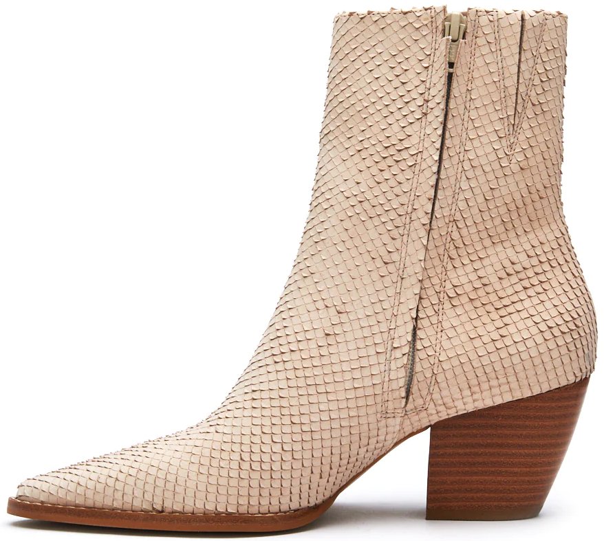 Matisse Caty Western Ankle Boot in Blush Snake