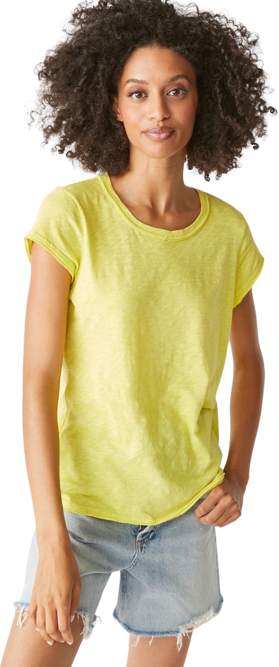 Michael Stars Trudy Supima Short Sleeve Tee in Peridot